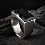 Stone Ring Turmalina Negra